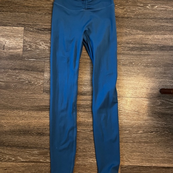 Crop Shop Boutique Serenity Scrunch Drawstring Leggings in Coast